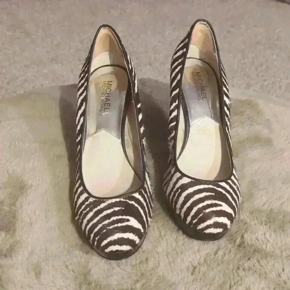 Michael Kors Shoes - Michael Kors Real dyed cow hair zebra print heels. Size 7 1/2